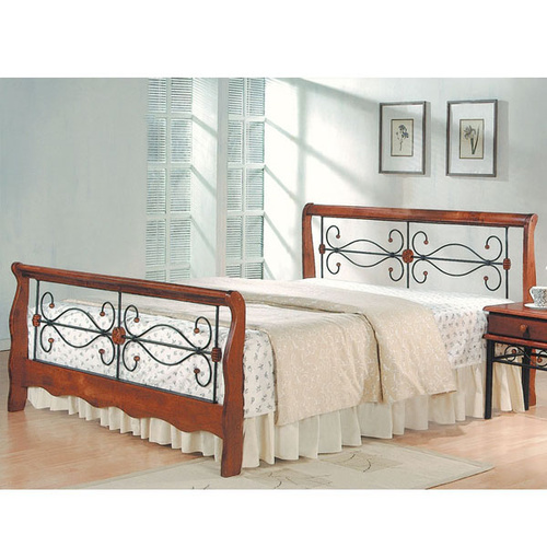 Кровать АТ-9077L 160*200 см (Rose Oak - вишня)
