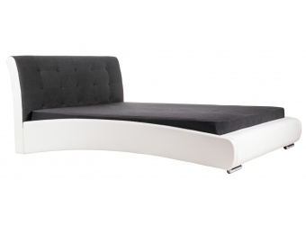 Кровать Zarina 160*200 серо-белый