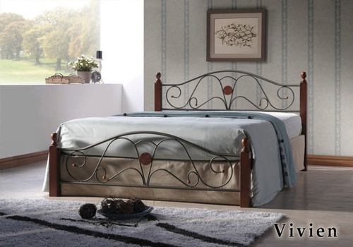 Кровать ВИВЬЕН (Vivien-160х200) Темный орех 