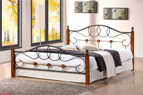 Кровать 822 (Hava-180х200) Темный орех
