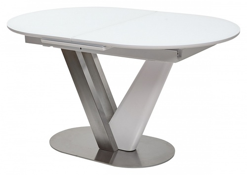Стол VICTOR 140 WHITE матовое стекло