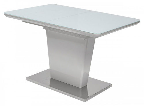 Стол TORIS 120 White MDF-1# / белое глянцевое стекло 