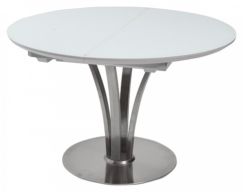 Стол KANSAS D120 WHITE MATT GLASS белый матовый