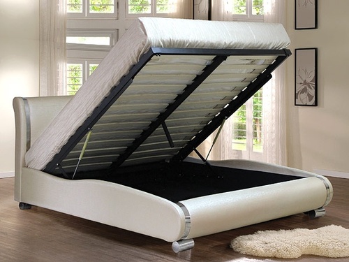Кровать Afrodita 160х200 Жемчужный с подъемным механизмом