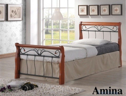 Кровать Амина (90x190) Темный дуб