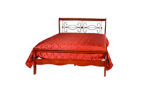 Кровать с низким изножьем АТ-9077 L темная вишня