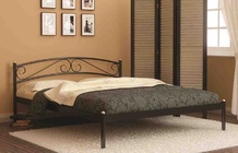 Кровать двуспальная Валерия (160х200 см) Коричневый бархат