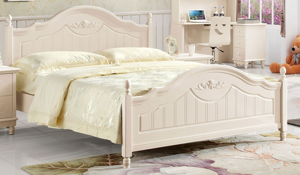 8801-A. Кровать "Милано" (120*200) Слоновая кость