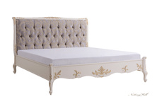 Кровать (180x200) "Shantal" MK-5010-WG (Белый с золотом)