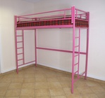 Кровать чердак (Розовый/90х190)