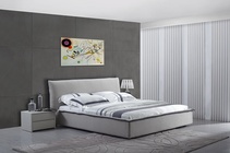 Кровать RAY C1032 160х200 серый/темносерый