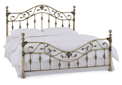 Кровать металлическая CHARLOTTE 140*200 Античная медь (Antique Brass)