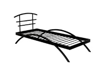 Кровать САКУРА (90х200/металлическое основание) Коричневый бархат