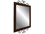 Зеркало навесное "Сартон" 52 чёрный/средне-коричневый