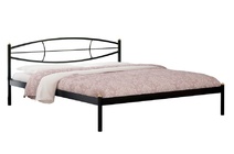 Кровать Аура (160х200/ цвет Чёрный/ металлическое основание)